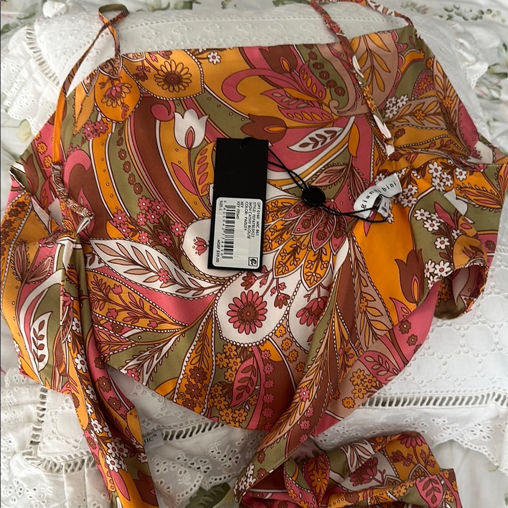 Colorful Paisley Print Top